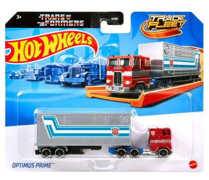 Hot Wheels Track Fleet 1:64 Scale Die-Cast Transformers Optimus Prime Vehicle