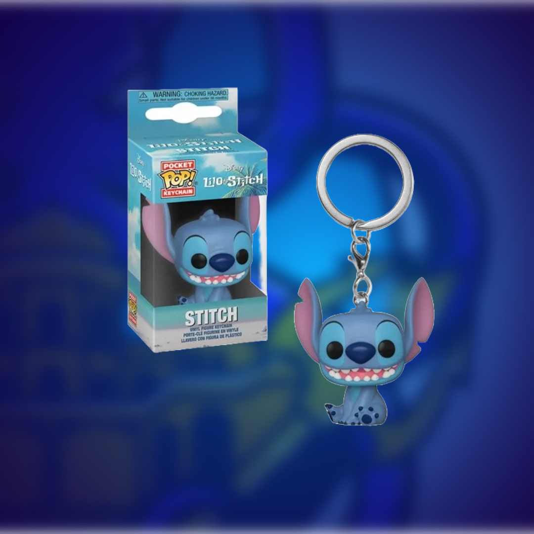 Stitch Sitting Funko Keychain Pocket Pop Disney