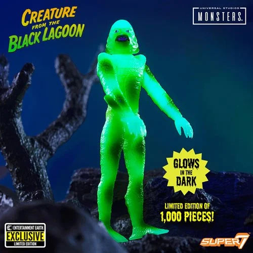 Super7 Monsters - (Super She) Creature From the Black Lagoon - Glow in the Dark Reaction Figure EE Exclusive