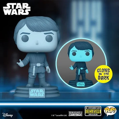 Star Wars : Holographic Luke Skywalker #615 GITD Funko Pop