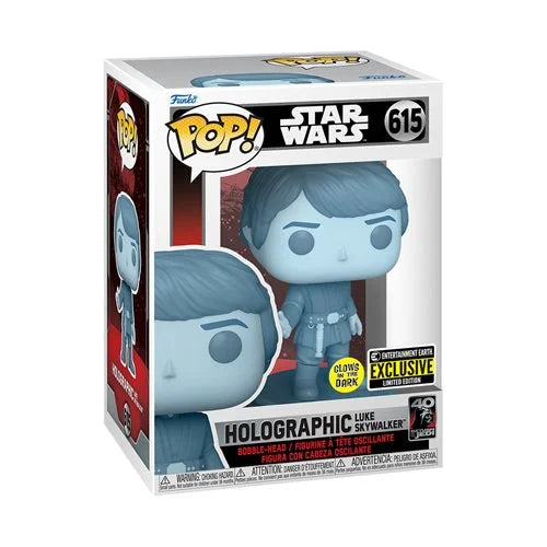 Star Wars : Holographic Luke Skywalker #615 GITD Funko Pop